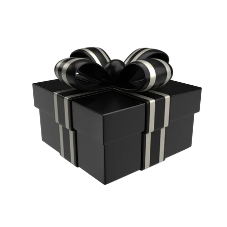 Premium Black Matte Gift Box 3 D Illustration 3D Illustration