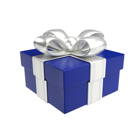 Premium Blue Gift Box  3D Sticker