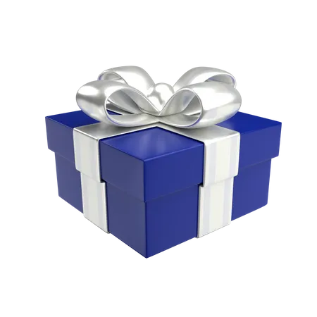 Premium Blue Gift Box  3D Sticker