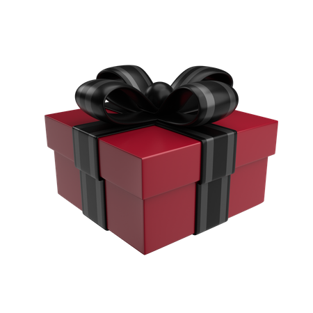 Premium Maroon Gift 3D Illustration