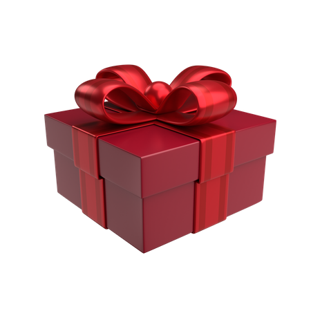 Premium Red Gift 3D Illustration