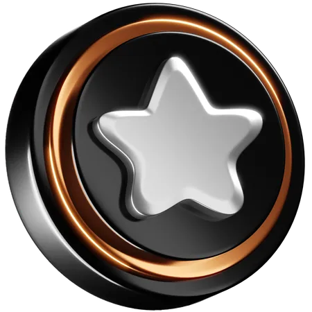 This Icon Presents A 3 D Rendered Star With A Metallic Finish Often Associated With Favorites Ratings Or Quality Its Polished Surface And The Contrast Between The Silver And Copper Tones Give It A Modern And High Quality Appearance Making It Suitable For A Wide Range Of Uses From Customer Reviews To Highlighting Premium Content 3D Icon