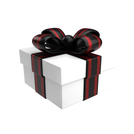 Premium White Box And Red Ribbon Gift Box  3D Illustration
