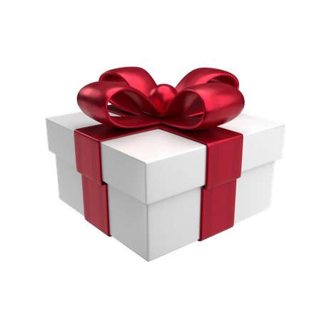 Premium White Gift Box 3D Illustration