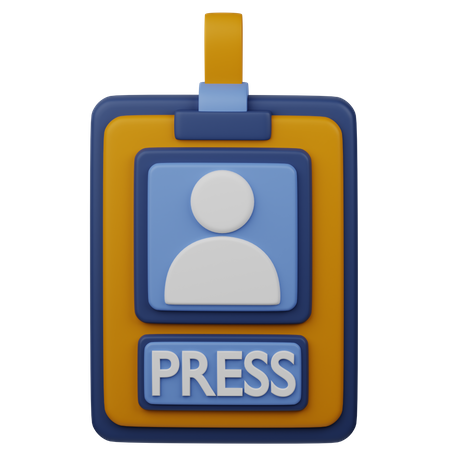 Identificación de prensa  3D Icon