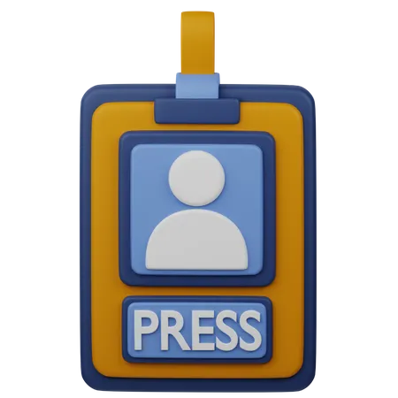 Identificación de prensa  3D Icon