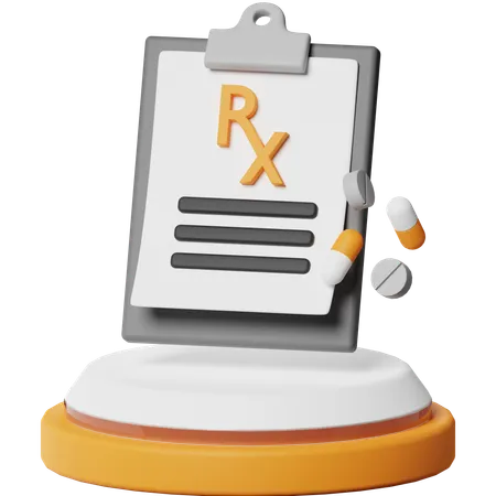 Prescrição  3D Icon