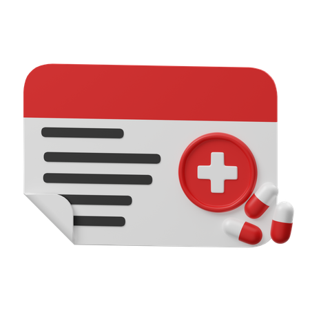 Prescrição médica  3D Icon