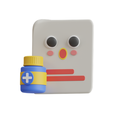 Prescrição médica  3D Icon