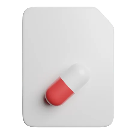 Prescription Document Report 3D Icon