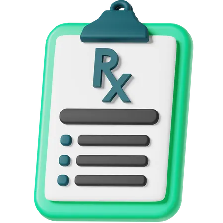 Pharmacy Prescription 3 D Icon 3D Icon
