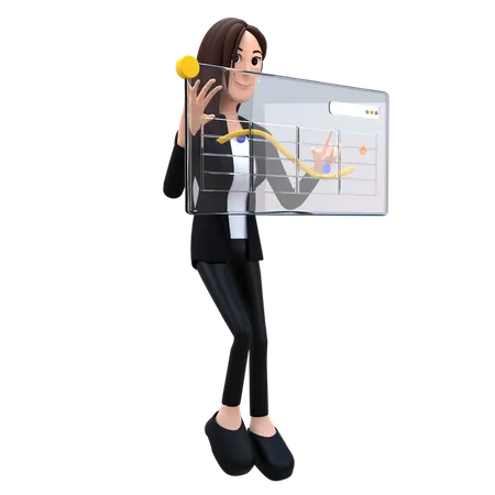 Presentación de marketing  3D Illustration