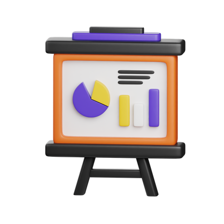 Presentación de negocios  3D Icon