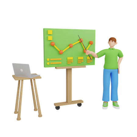 Presentación de negocios  3D Icon