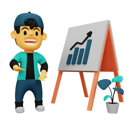 Presentación de negocios  3D Icon