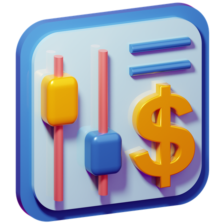 Presentación de finanzas  3D Icon
