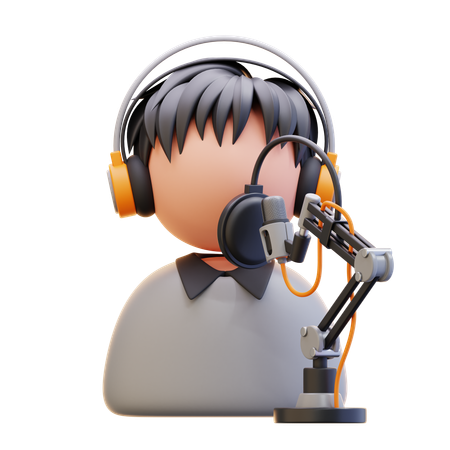 Locutor de radio  3D Icon