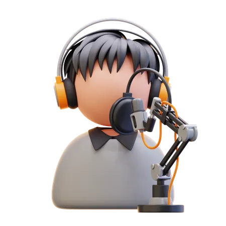 Locutor de radio  3D Icon