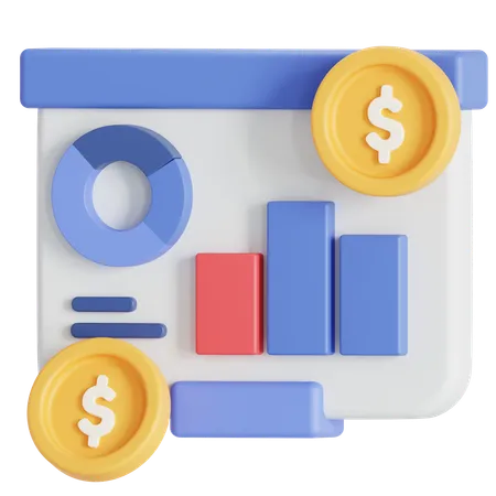 Financial Progress Presentation 3D Icon