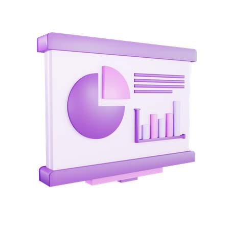 Présentation analytique  3D Illustration