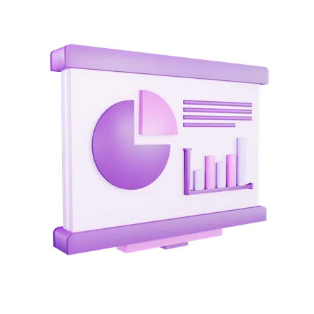 Présentation analytique  3D Illustration