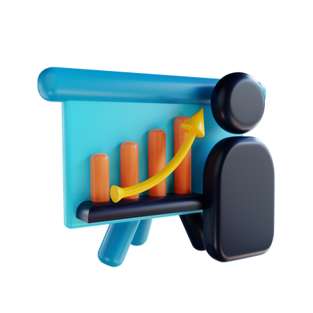 Présentation analytique  3D Illustration