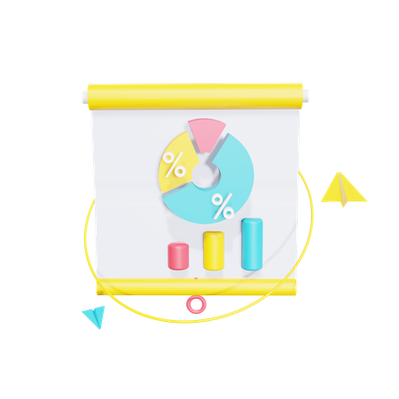 Présentation analytique  3D Illustration