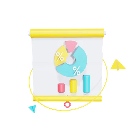 Présentation analytique  3D Illustration