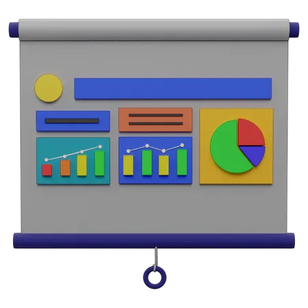 Presentation Board  3D Icon