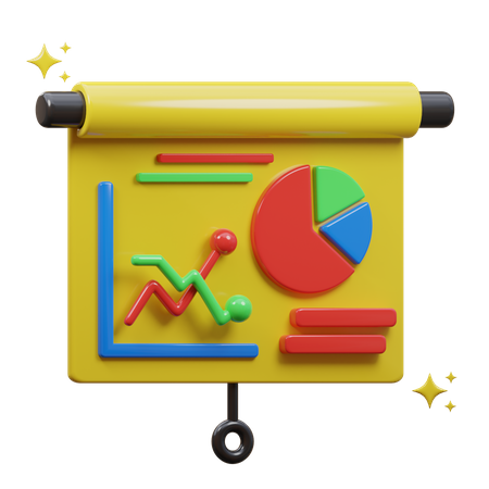 Presentation Board  3D Icon