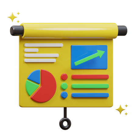 Presentation Board  3D Icon