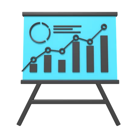 Presentation Board  3D Icon