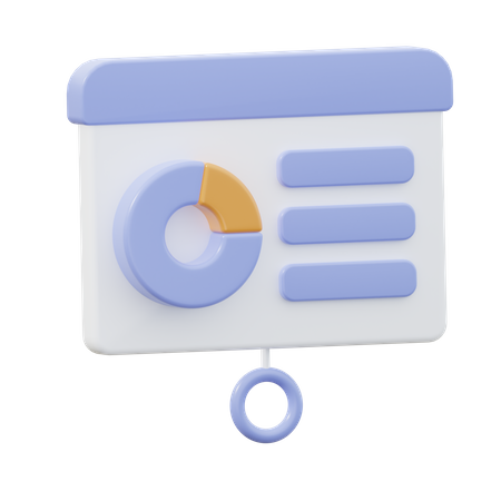 Presentation Board  3D Icon