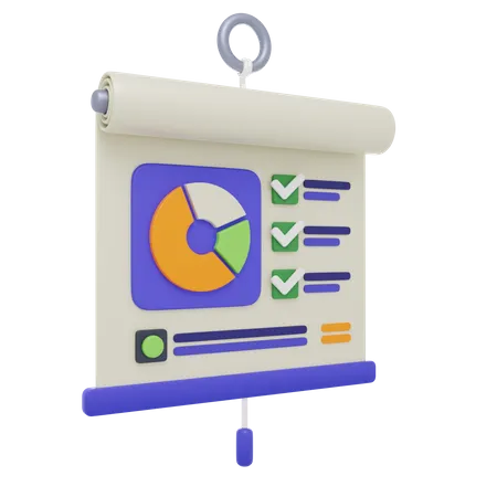 Presentation Board  3D Icon