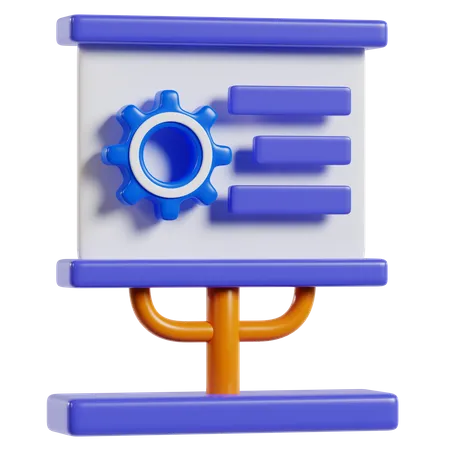 Presentation Board  3D Icon