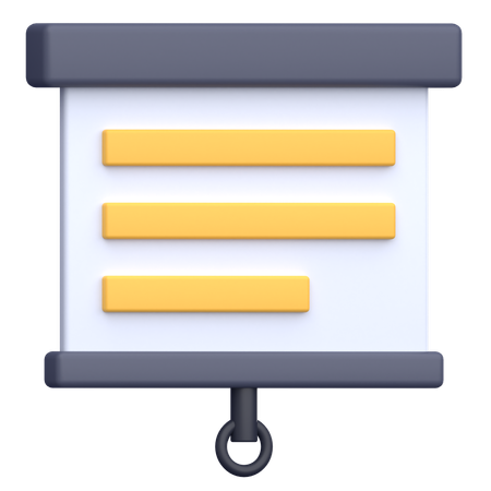 Presentation Board  3D Icon