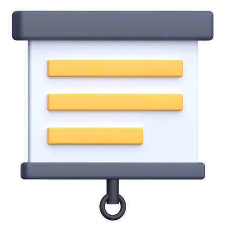 Presentation Board  3D Icon