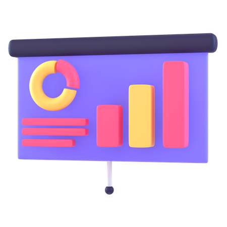 Presentation Board  3D Icon