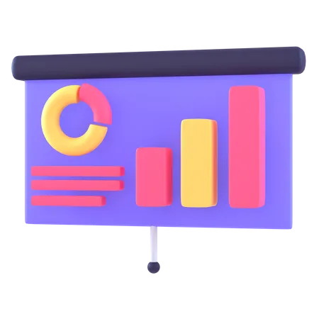 Presentation Board  3D Icon