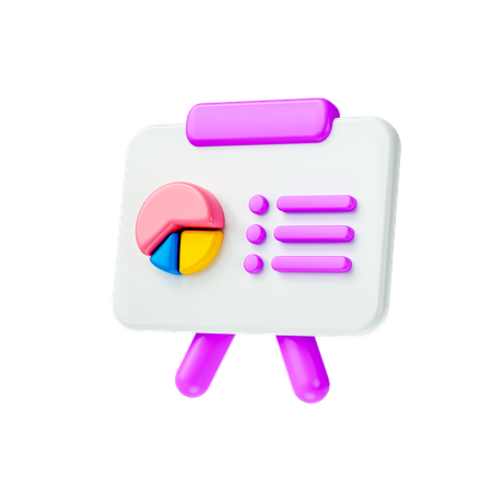 Presentation Board  3D Icon