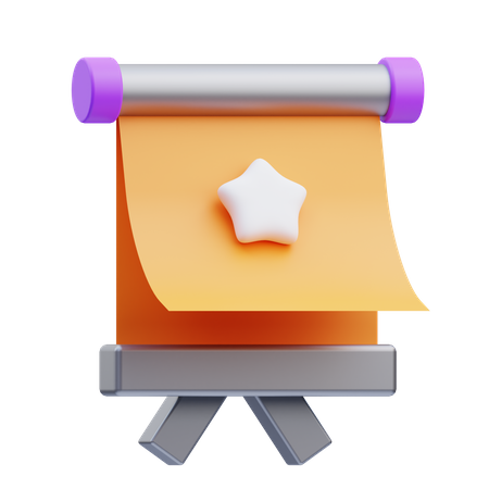 Presentation Board  3D Icon