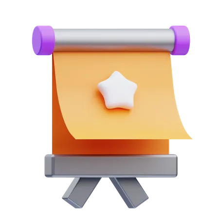 Presentation Board  3D Icon