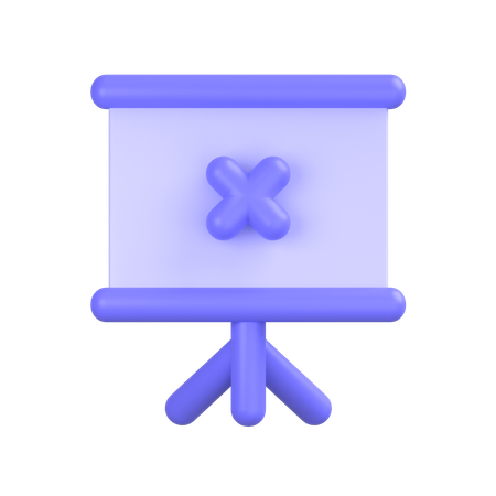 Presentation Board  3D Icon