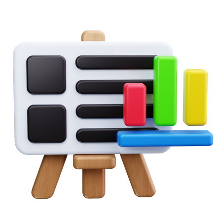 Presentation Board  3D Icon