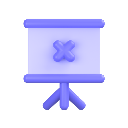 Presentation-board 3D Icon