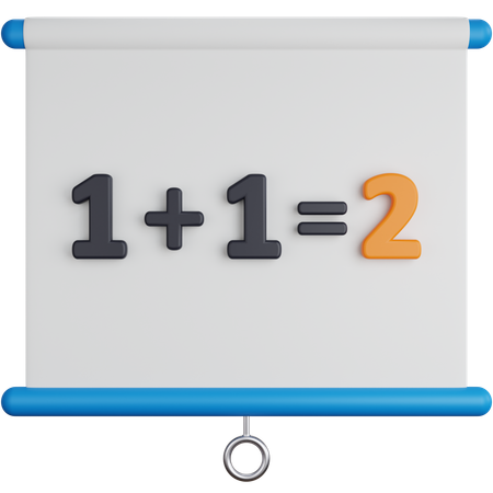Presentation Board With Formula  3D Icon
