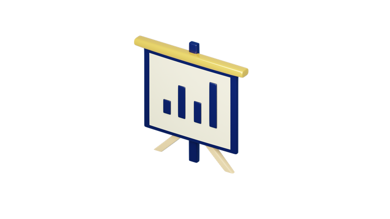 Presentation Chart  3D Icon