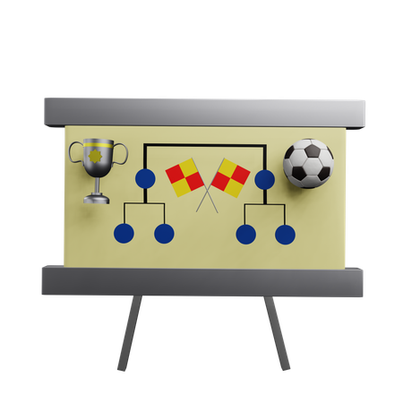 Présentation de l'entraîneur de football  3D Icon