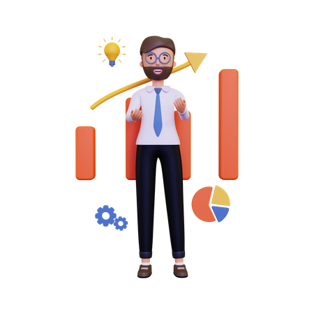 Présentation d'entreprise  3D Illustration