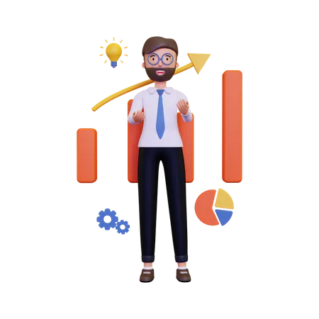 Présentation d'entreprise  3D Illustration